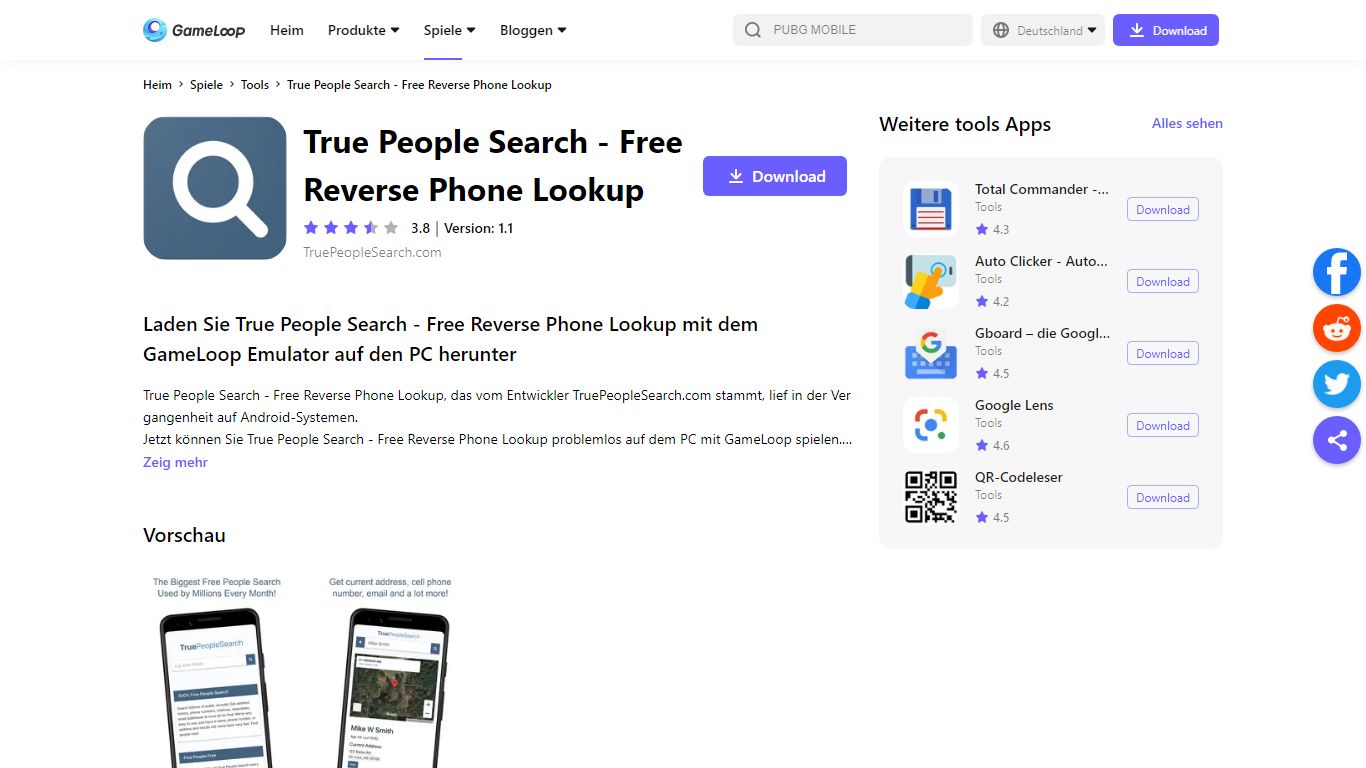 True People Search - Free Reverse Phone Lookup auf den PC herunterladen ...